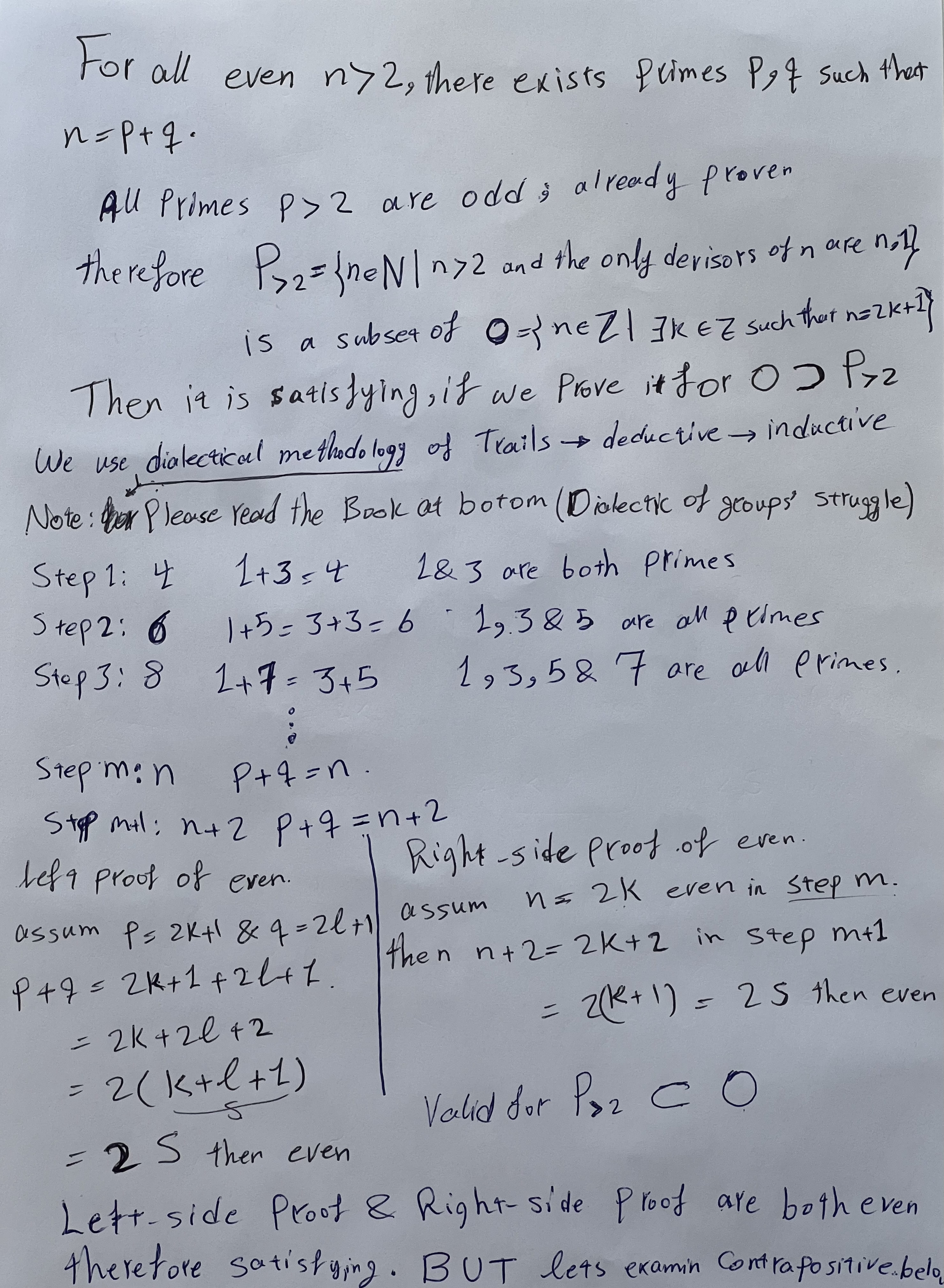 Proof of Goldbach's Conjecture